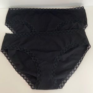 (2) NATORI Bliss Cotton Blend Briefs